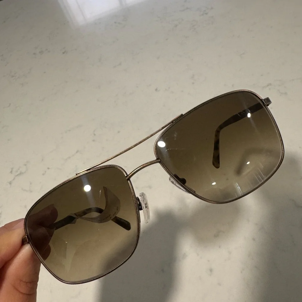 ONE DAY SALE✨ Ermenegildo Zegna Gold and Brown Aviator Sunglasses